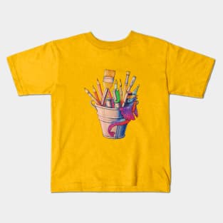 Art supplies dragon Kids T-Shirt